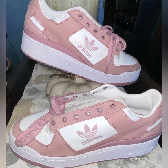Adidas Pink and White Retro Athletic Shoes - Picture 10 of 12
